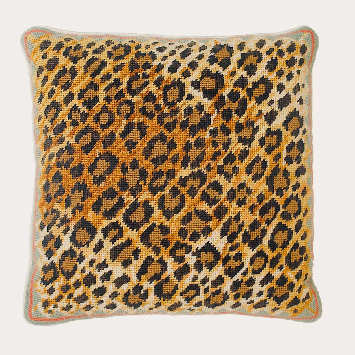 Tapestry Pillow Cover DIY kit "Leopard" Needlepoint kit Printed canvas